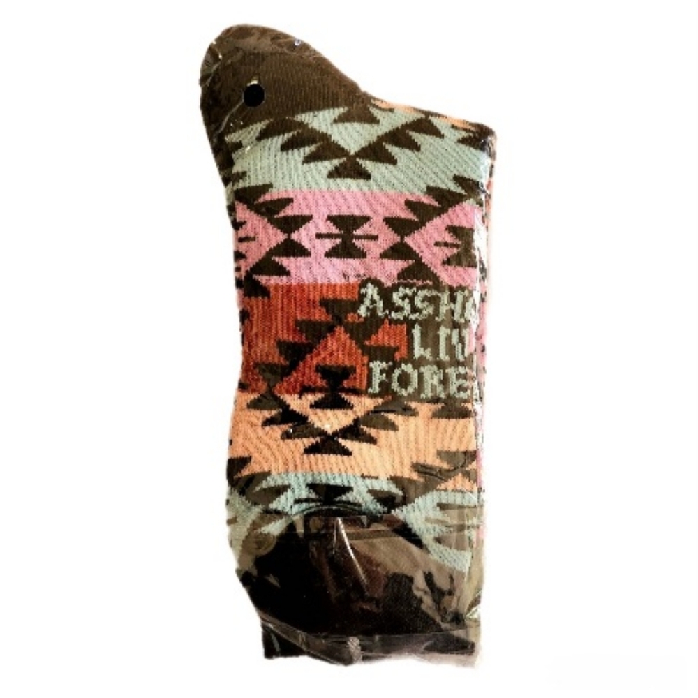 Assholes Live Forever Tribal Socks
